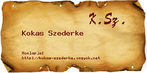 Kokas Szederke névjegykártya